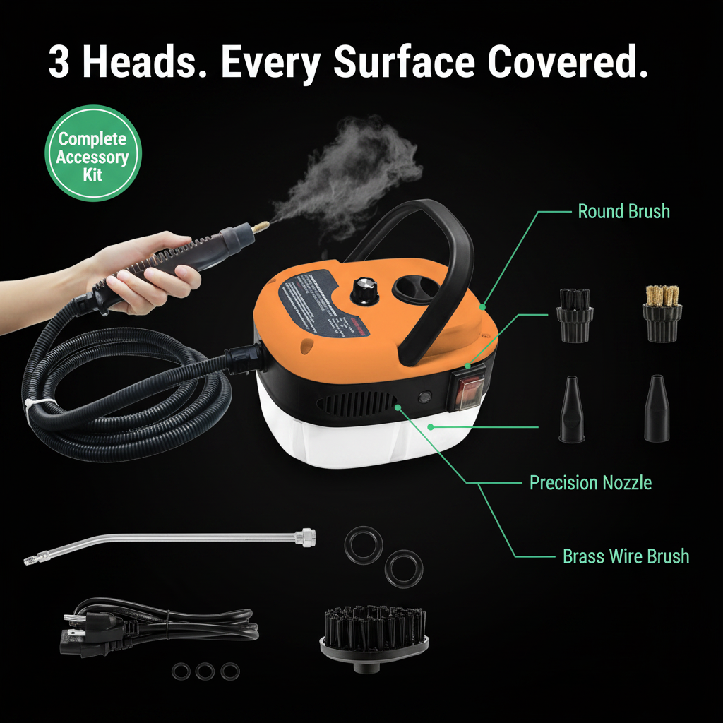 Powerful Handheld Steam Cleaner